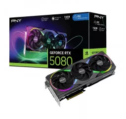 Видеокарта PNY GeForce RTX 5080 16GB ARGB OC Overclocked Triple Fan (VCG508016TFXXPB1-O / VGAPNYNVD0231)
