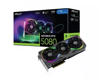 Видеокарта PNY GeForce RTX 5080 16GB ARGB OC Overclocked Triple Fan (VCG508016TFXXPB1-O / VGAPNYNVD0231)