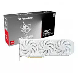 Видеокарта PowerColor Radeon RX 9060 XT 16GB GDDR6 Hellhound Spectral White (RX9060XT 16G-L/OC/WHITE)