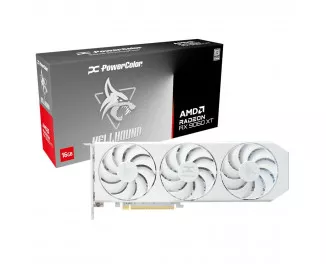 Видеокарта PowerColor Radeon RX 9060 XT 16GB GDDR6 Hellhound Spectral White (RX9060XT 16G-L/OC/WHITE)