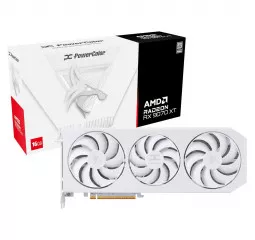 Видеокарта PowerColor Radeon RX 9070 XT 16GB GDDR6 Hellhound Spectral White (RX9070XT 16G-L/OC/WHITE)
