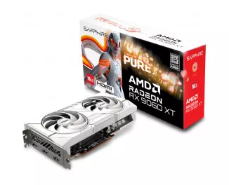 Видеокарта Sapphire Radeon RX 9060 XT PURE 16GB OC GPU (11350-02-20G)