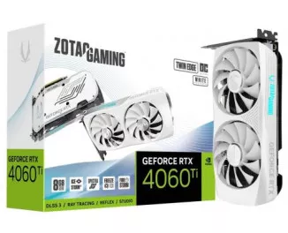 Видеокарта ZOTAC GeForce RTX 4060 Ti 8GB Twin Edge OC White Edition (ZT-D40610Q-10M)