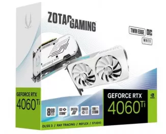 Видеокарта ZOTAC GeForce RTX 4060 Ti 8GB Twin Edge OC White Edition (ZT-D40610Q-10M)