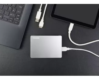 Внешний SSD накопитель 1 TB Toshiba Canvio Flex Silver (HDTX110ESCAA)