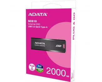 Зовнішній SSD накопичувач 2 TB ADATA SC610 (SC610-2000G-CBK/RD)