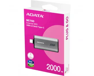 Внешний SSD накопитель 2 TB ADATA SC750 Black Titanium (SC750-2000G-CCBK)