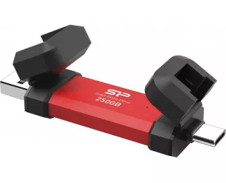 Зовнішній SSD накопичувач 250Gb Silicon Power DS72 Red (SP250GBUC3S72VPR)