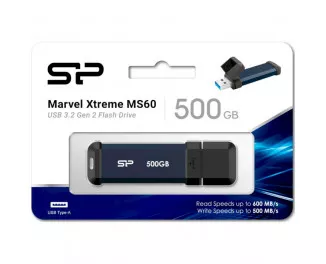 Внешний SSD накопитель 500Gb Silicon Power MS60 Blue (SP500GBUF3S60VPB)