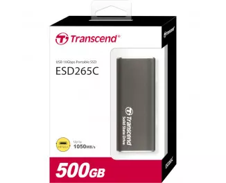 Зовнішній SSD накопичувач 500Gb Transcend ESD265C Iron Gray (TS500GESD265C)