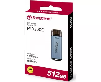 Внешний SSD накопитель 512Gb Transcend ESD300 Blue (TS512GESD300C)