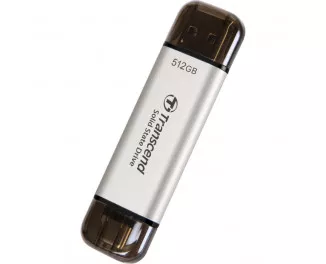Внешний SSD накопитель 512Gb Transcend ESD310 Silver (TS512GESD310S)