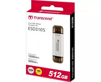 Внешний SSD накопитель 512Gb Transcend ESD310 Silver (TS512GESD310S)