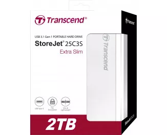 Внешний жесткий диск 2 TB Transcend StoreJet 25C3S Silver (TS2TSJ25C3S)