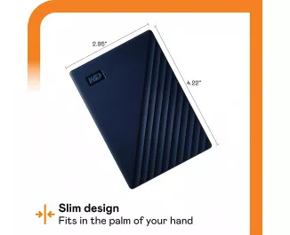 Внешний жесткий диск 2 TB WD My Passport for Mac Blue (WDBA2D0020BBL-WESN)