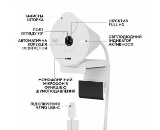 Web камера Logitech Brio 300 FHD White (960-001442)