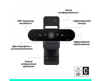 Web камера Logitech Brio 4K Graphite (960-001718 / 960-001746)