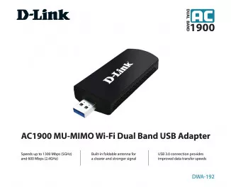 Wi-Fi адаптер D-Link DWA-192 (AC1900)