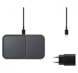 Зарядний пристрій Samsung 15W Wireless Charger Duo (with TA) Black (EP-P5400TBRGRU)