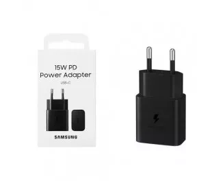 Зарядное устройство сетевое Samsung 15Вт USB-С, черный