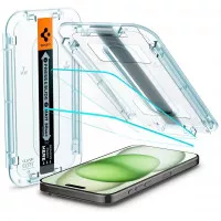 Защитное стекло для iPhone 15 Plus Spigen EZ FIT tR (2 Pack), Clear (AGL06883)