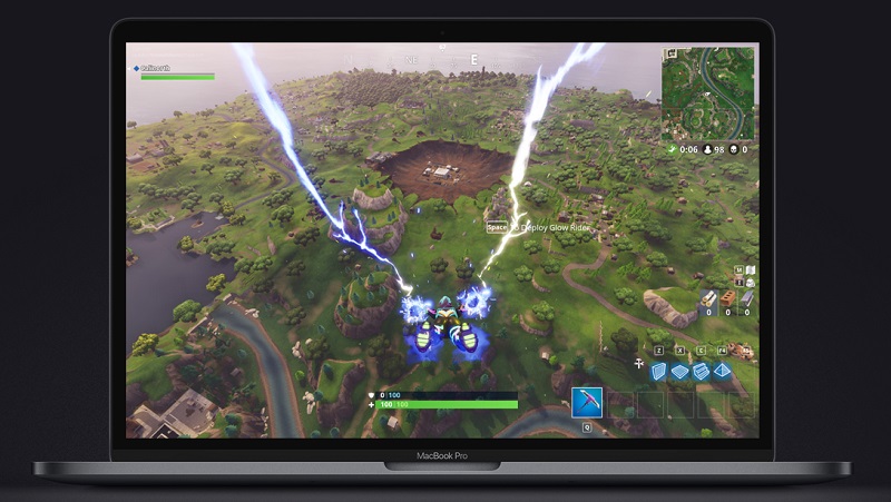 Noutbuk Apple Macbook Pro 2018 15 - igrajte v igry s samoj trebovatelnoj grafikoj naprimer fortnite vas vpechatlit skorost otklika i bogatstvo detalizacii